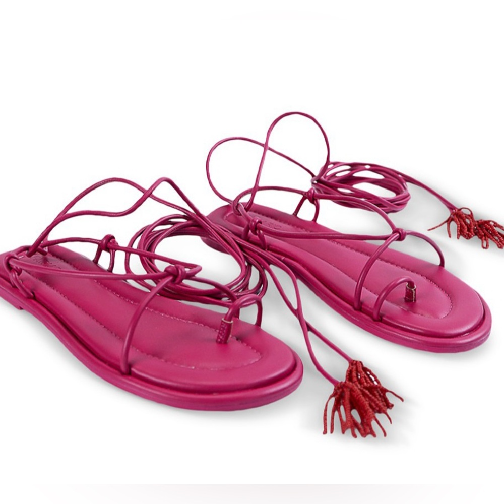 NWT! FARM RIO LACE UP SANDALS